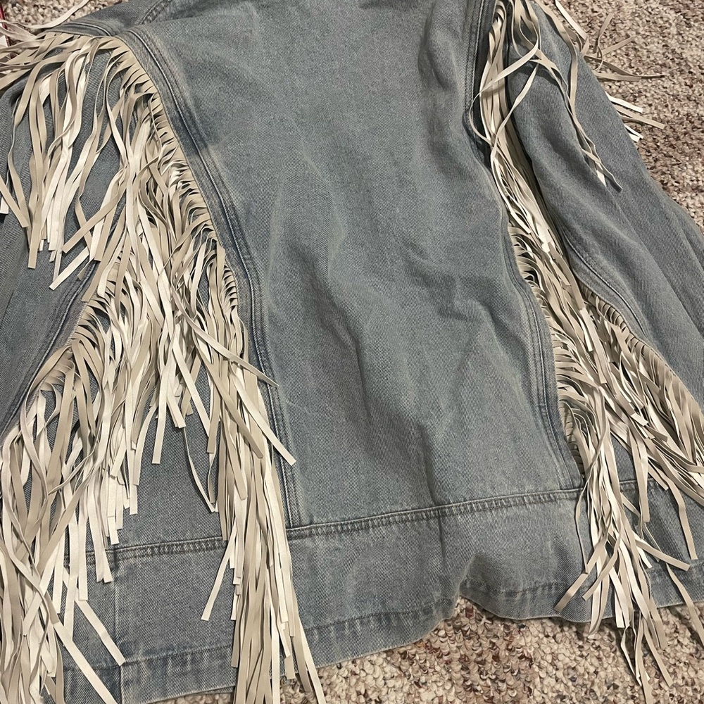 Fringe Denim Jacket - Picture 5 of 6